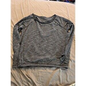 Lululemon activewear top womens pullover black gray long sleeves Med